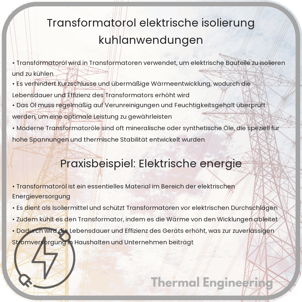 Transformatoröl | Elektrische Isolierung & Kühlanwendungen
