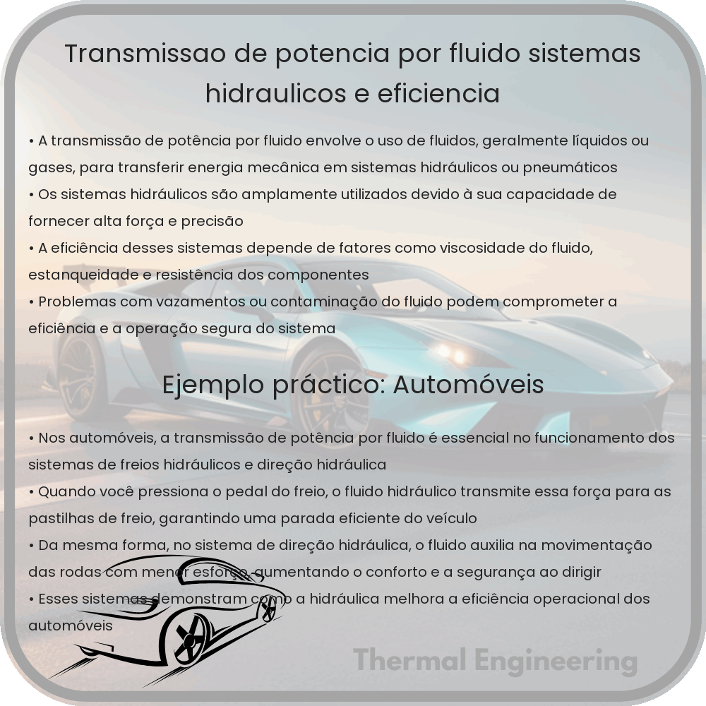 Transmissão de Potência por Fluido | Sistemas Hidráulicos e Eficiência