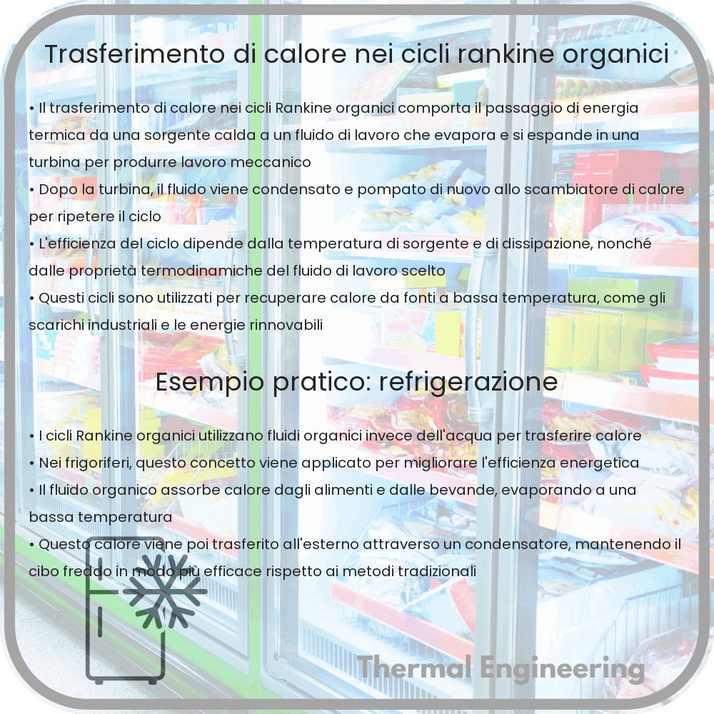 Trasferimento di calore nei cicli Rankine organici