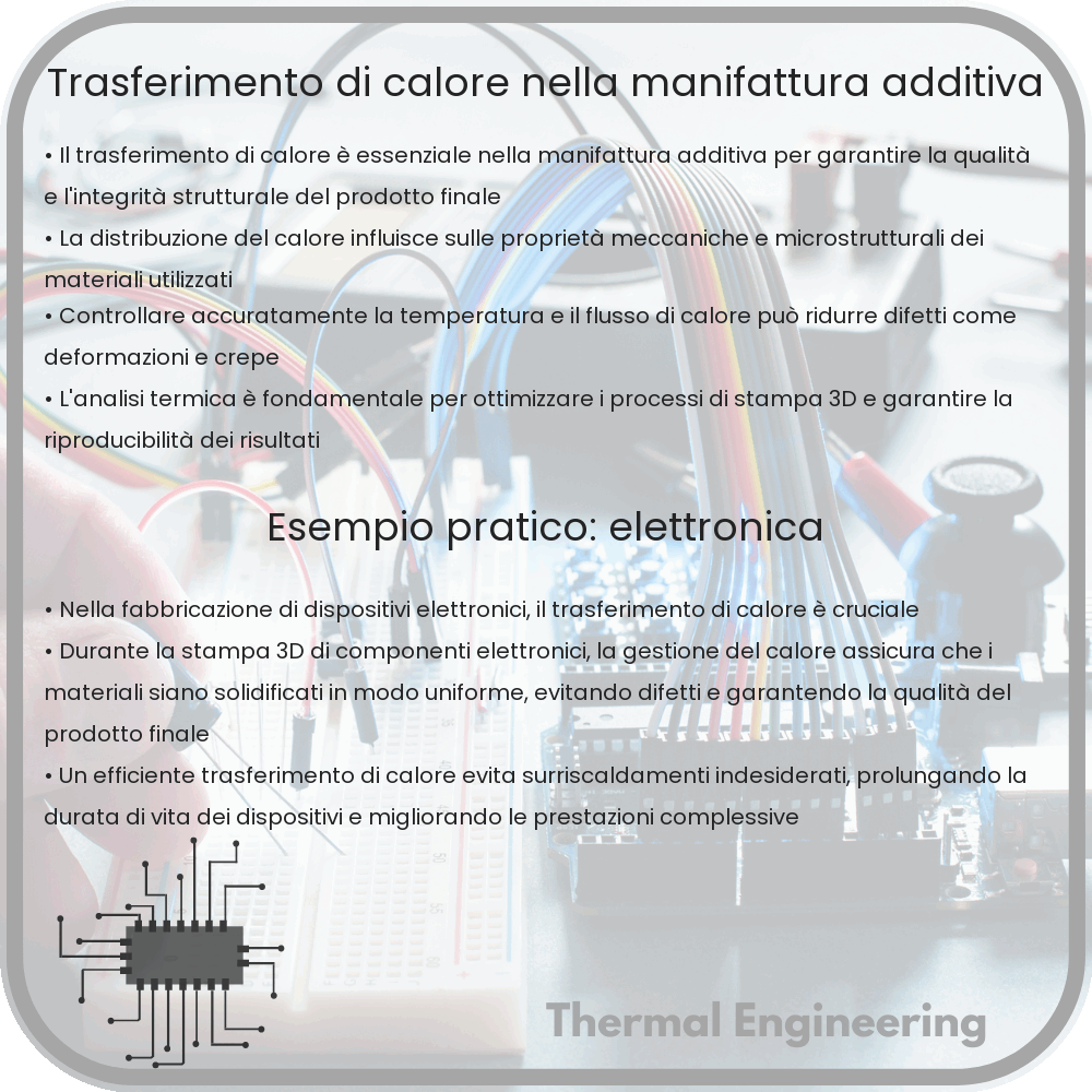 Trasferimento di calore nella manifattura additiva