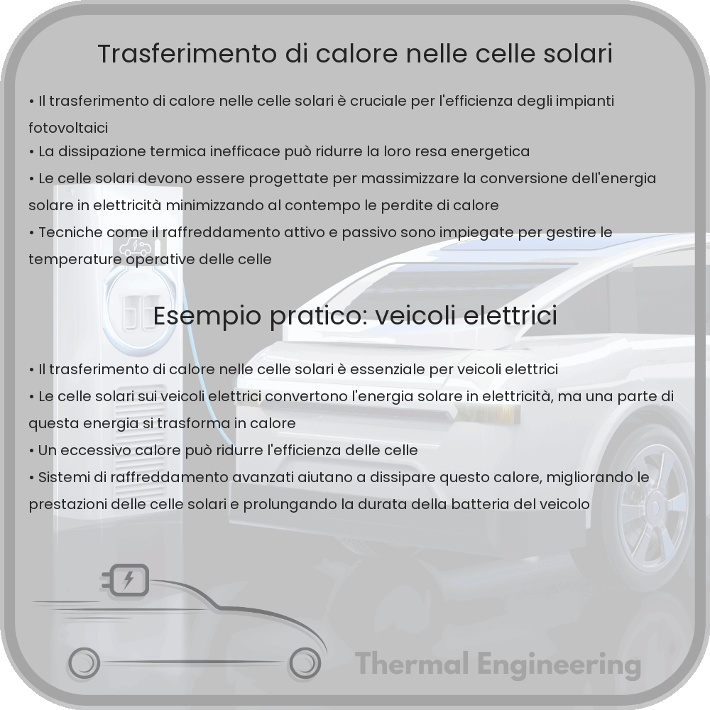 Trasferimento di calore nelle celle solari