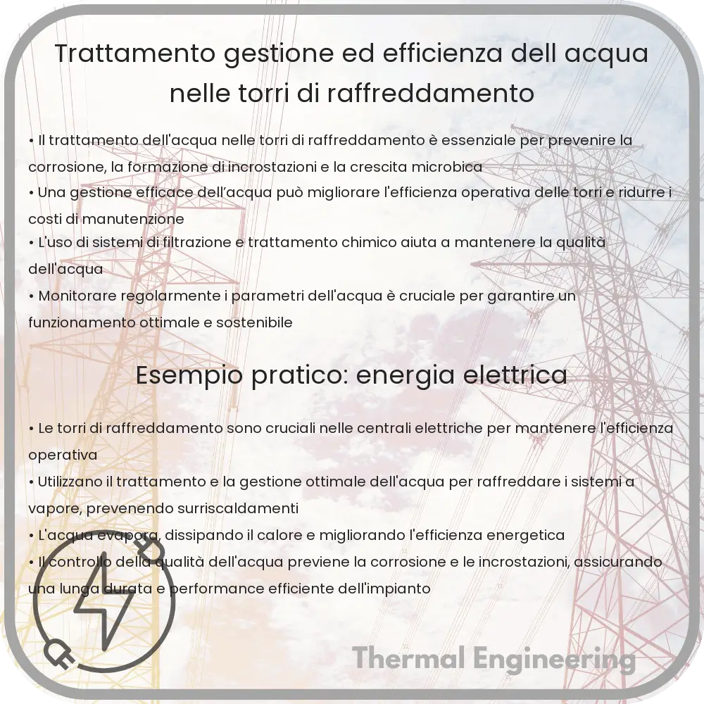Trattamento, Gestione ed Efficienza dell'Acqua nelle Torri di Raffreddamento