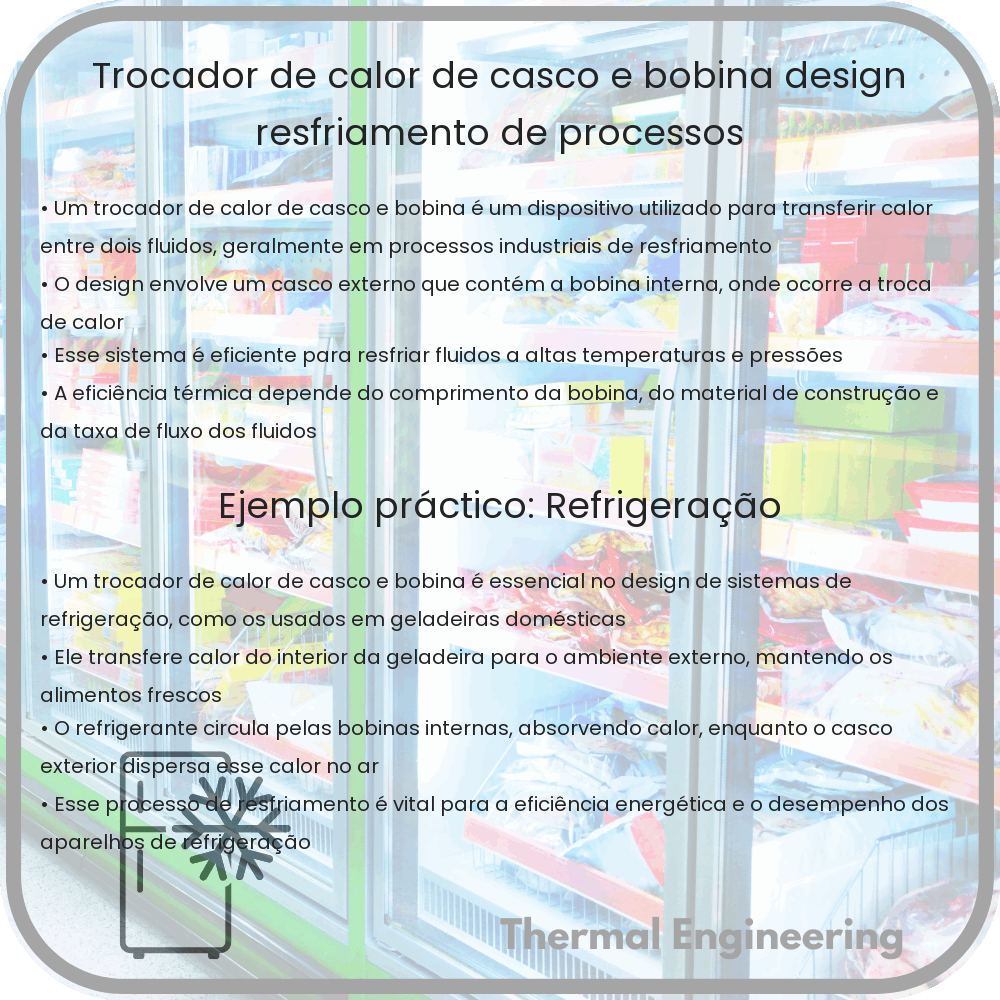 Trocador de Calor de Casco e Bobina | Design, Resfriamento de Processos