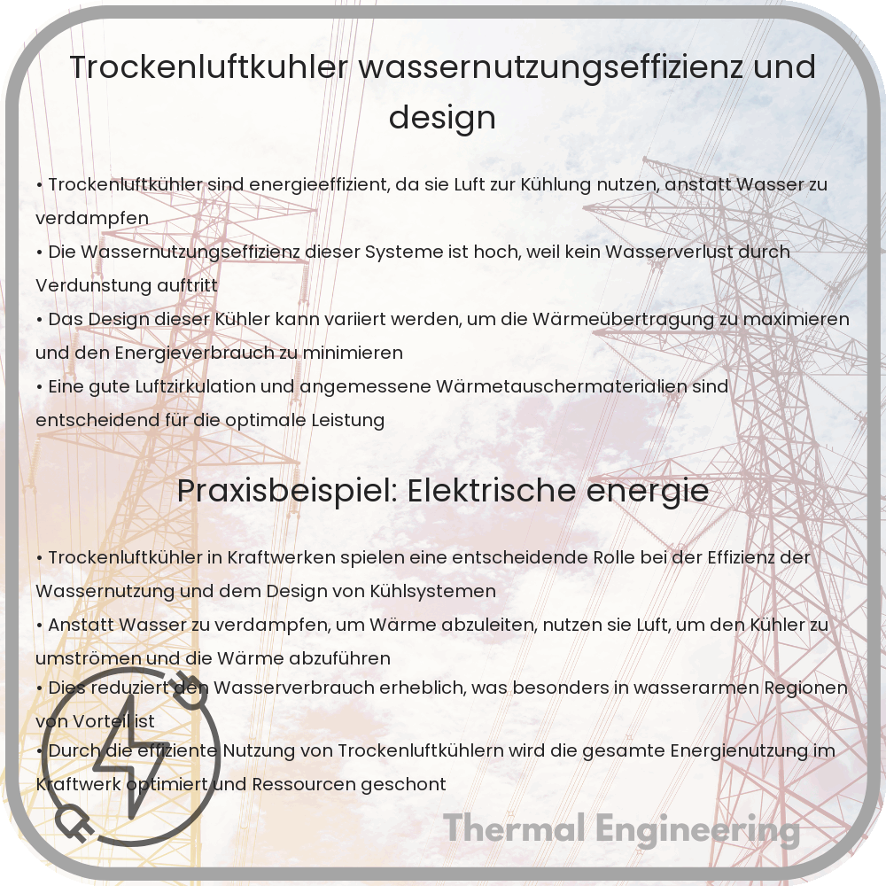 Trockenluftkühler | Wassernutzungseffizienz und Design