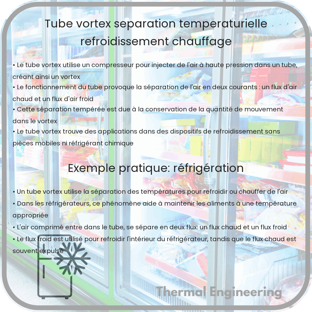 Tube Vortex | Séparation Températurielle, Refroidissement/Chauffage