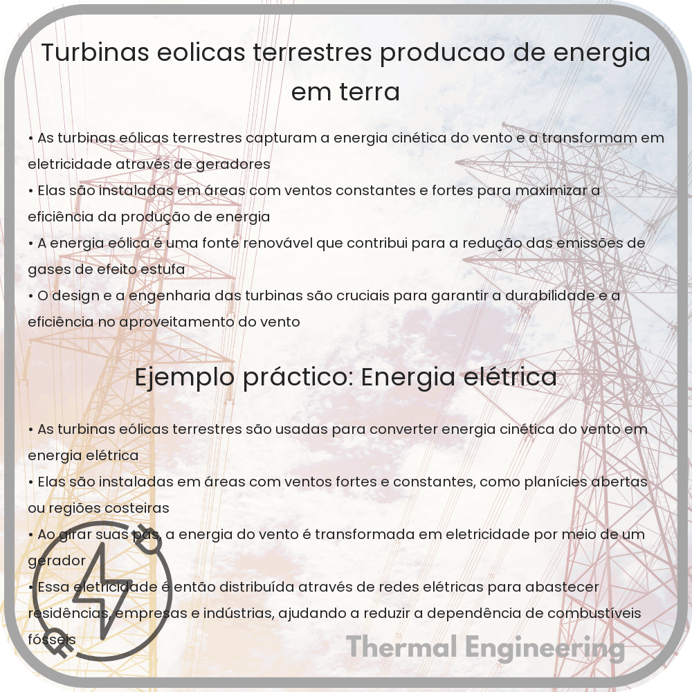 Turbinas Eólicas Terrestres | Produção de Energia em Terra
