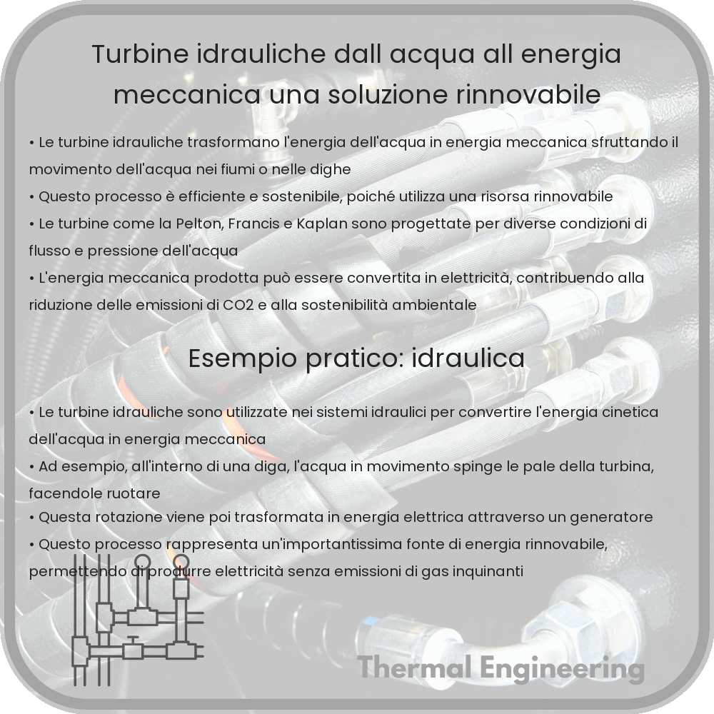 Turbine Idrauliche: Dall'Acqua all'Energia Meccanica, una Soluzione Rinnovabile