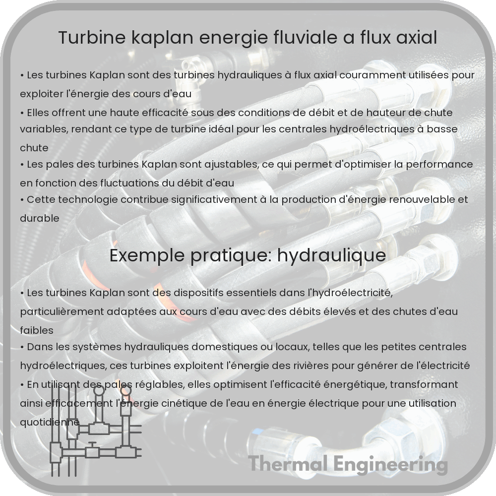 Turbine Kaplan | Énergie Fluviale à Flux Axial