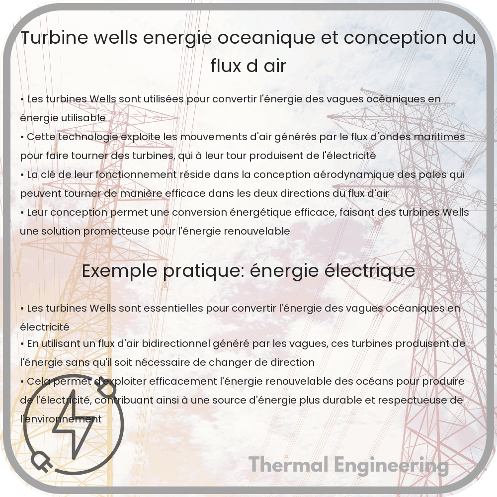 Turbine Wells : Énergie Océanique et Conception du Flux d'Air