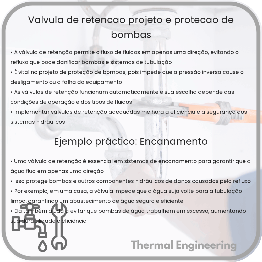Válvula de Retenção | Projeto e Proteção de Bombas