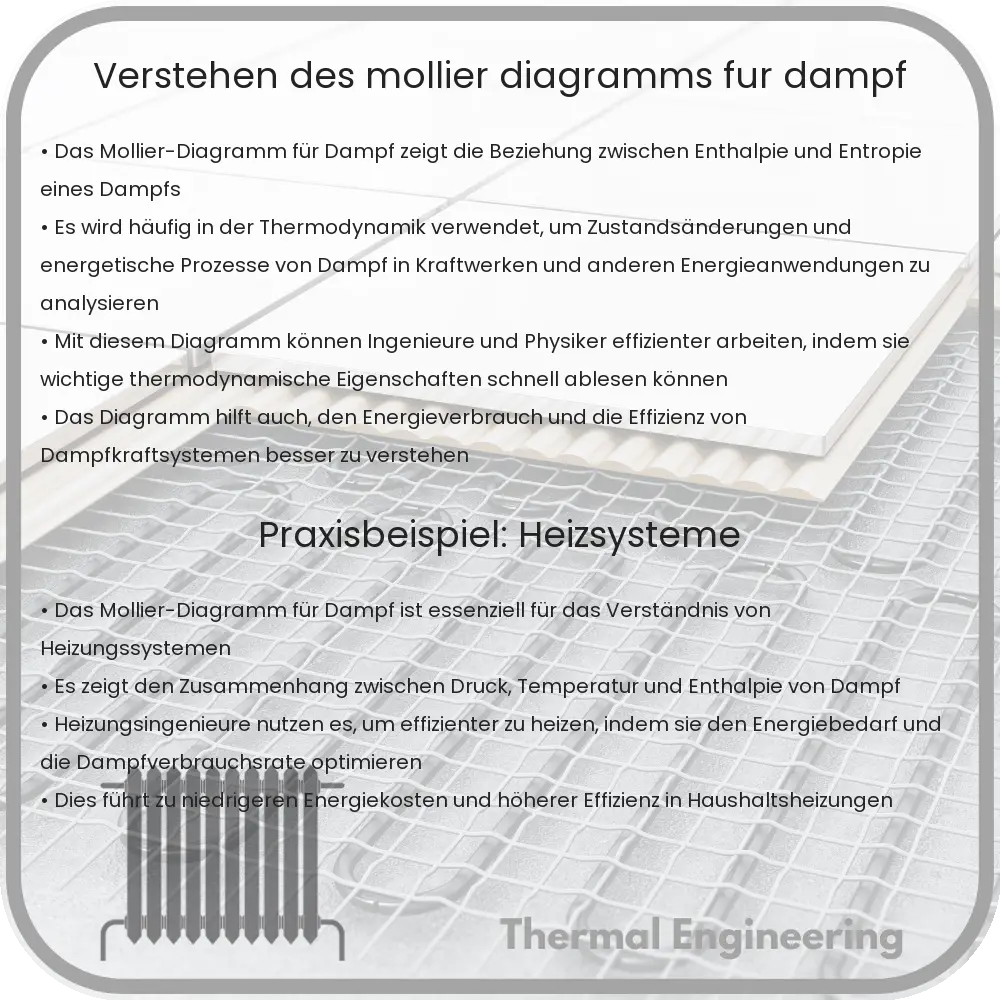Verstehen des Mollier-Diagramms für Dampf