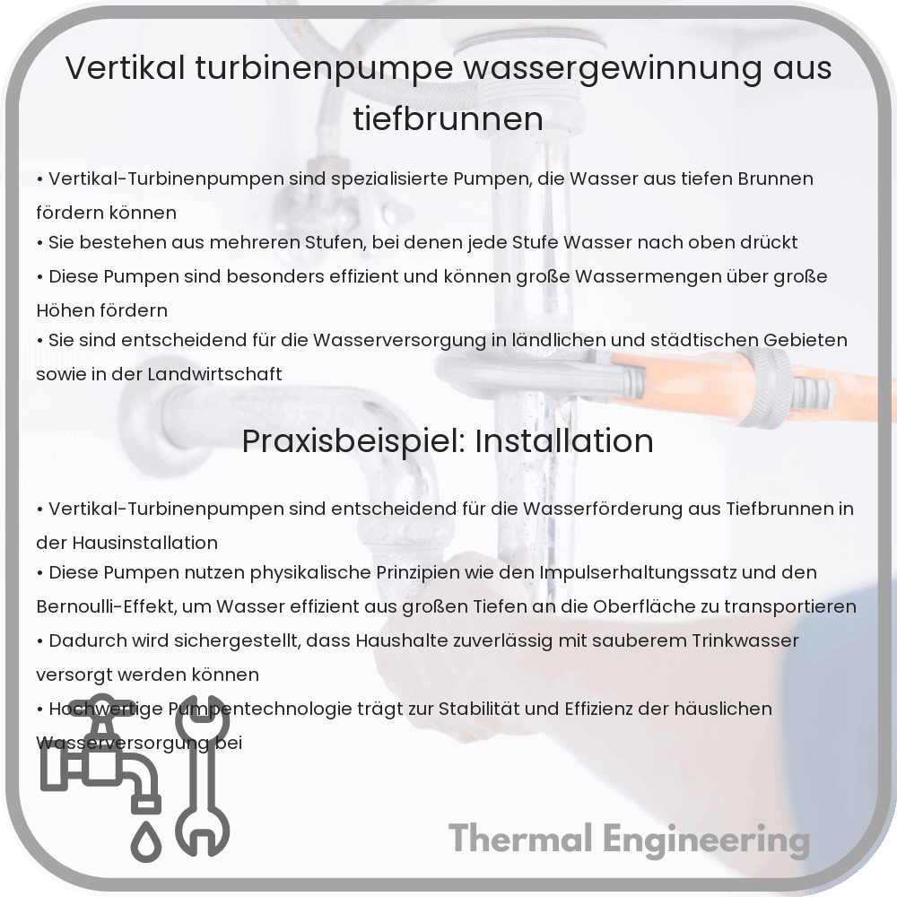 Vertikal-Turbinenpumpe | Wassergewinnung aus Tiefbrunnen