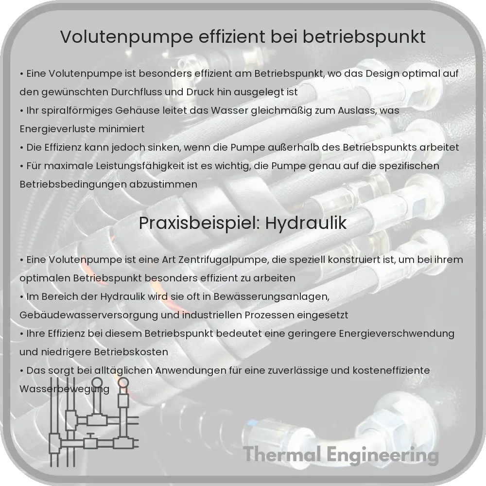 Volutenpumpe Effizient bei Betriebspunkt