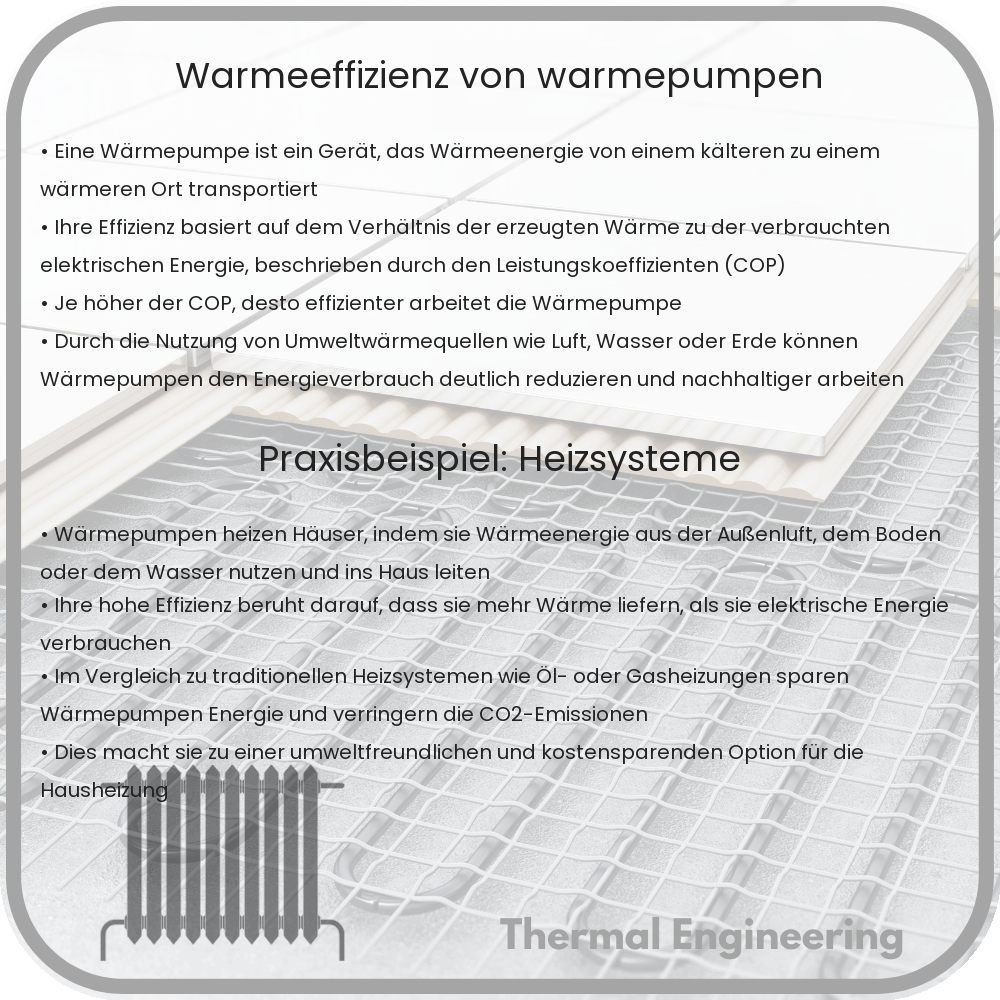 Wärmeeffizienz von Wärmepumpen