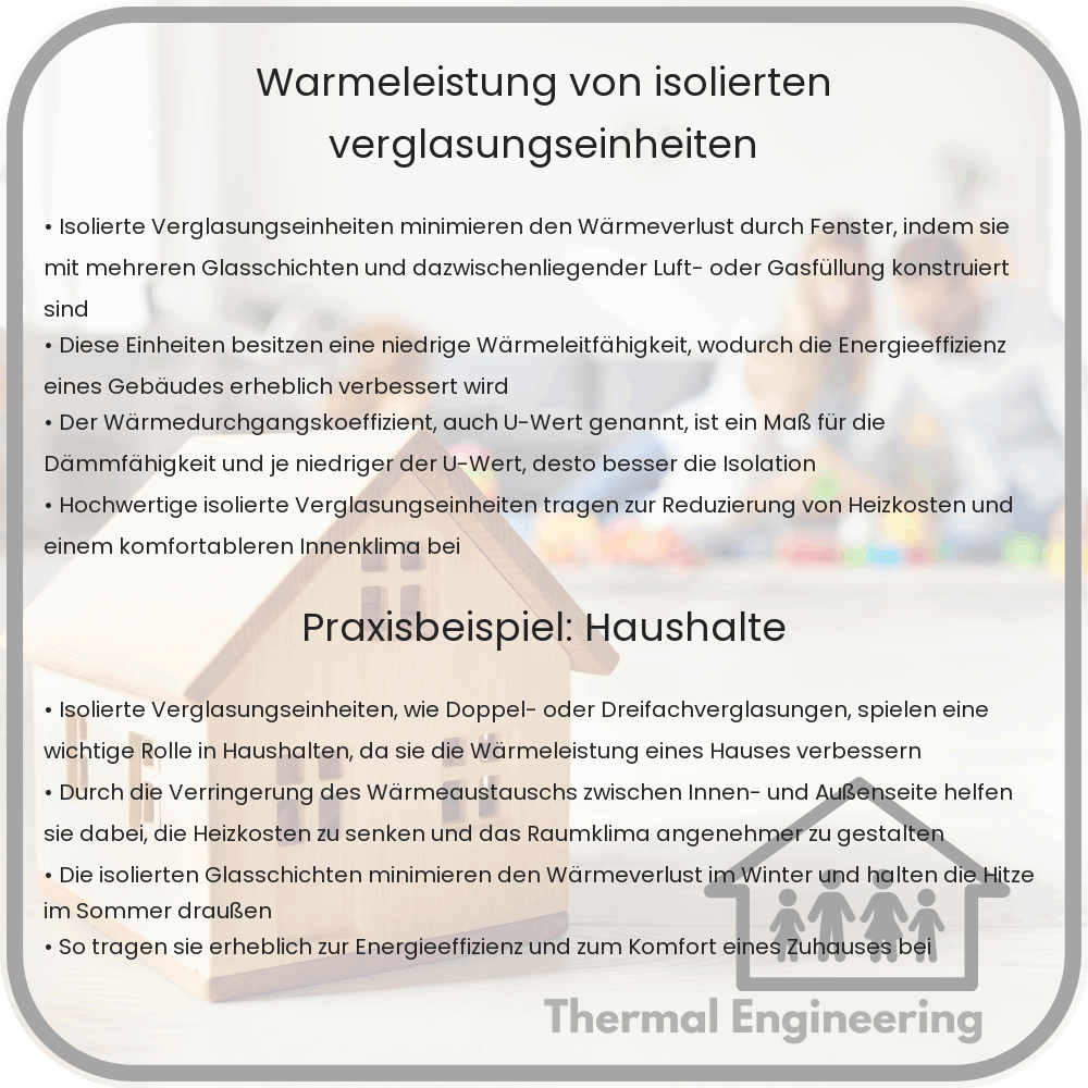 Wärmeleistung von isolierten Verglasungseinheiten