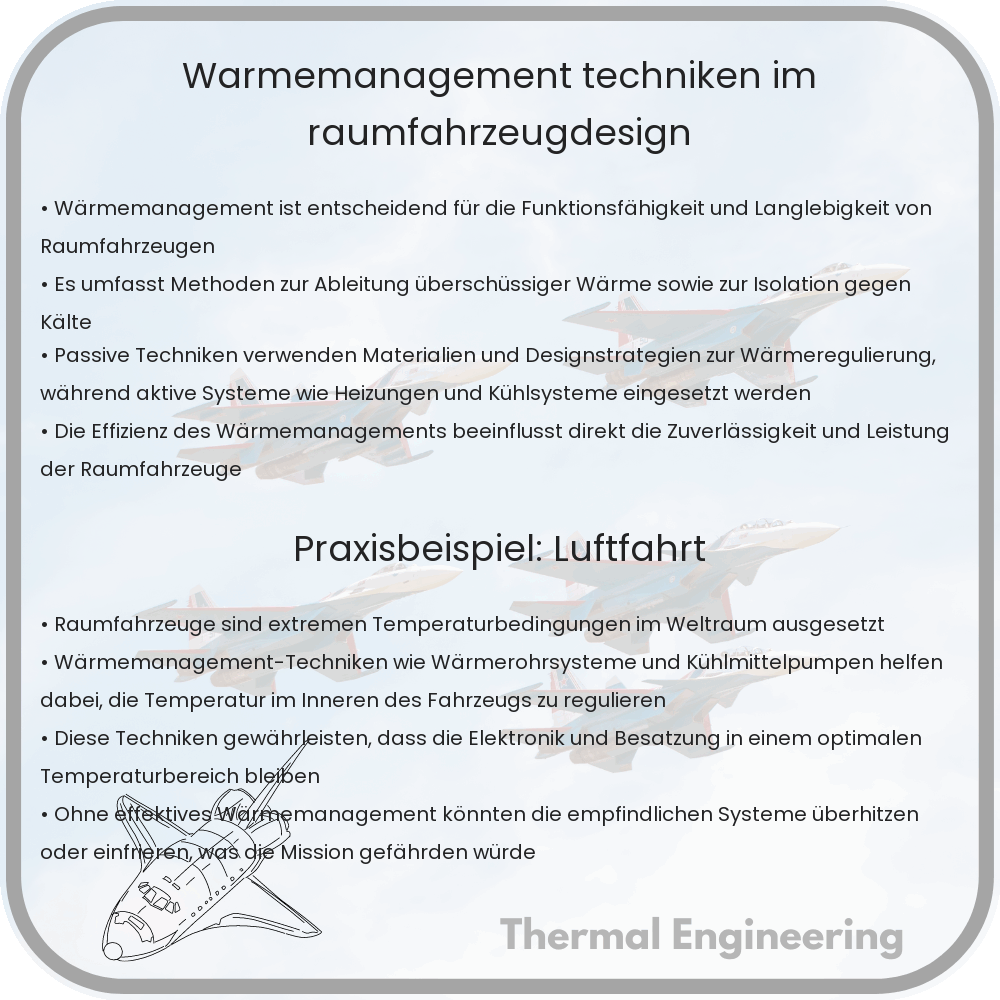 Wärmemanagement-Techniken im Raumfahrzeugdesign