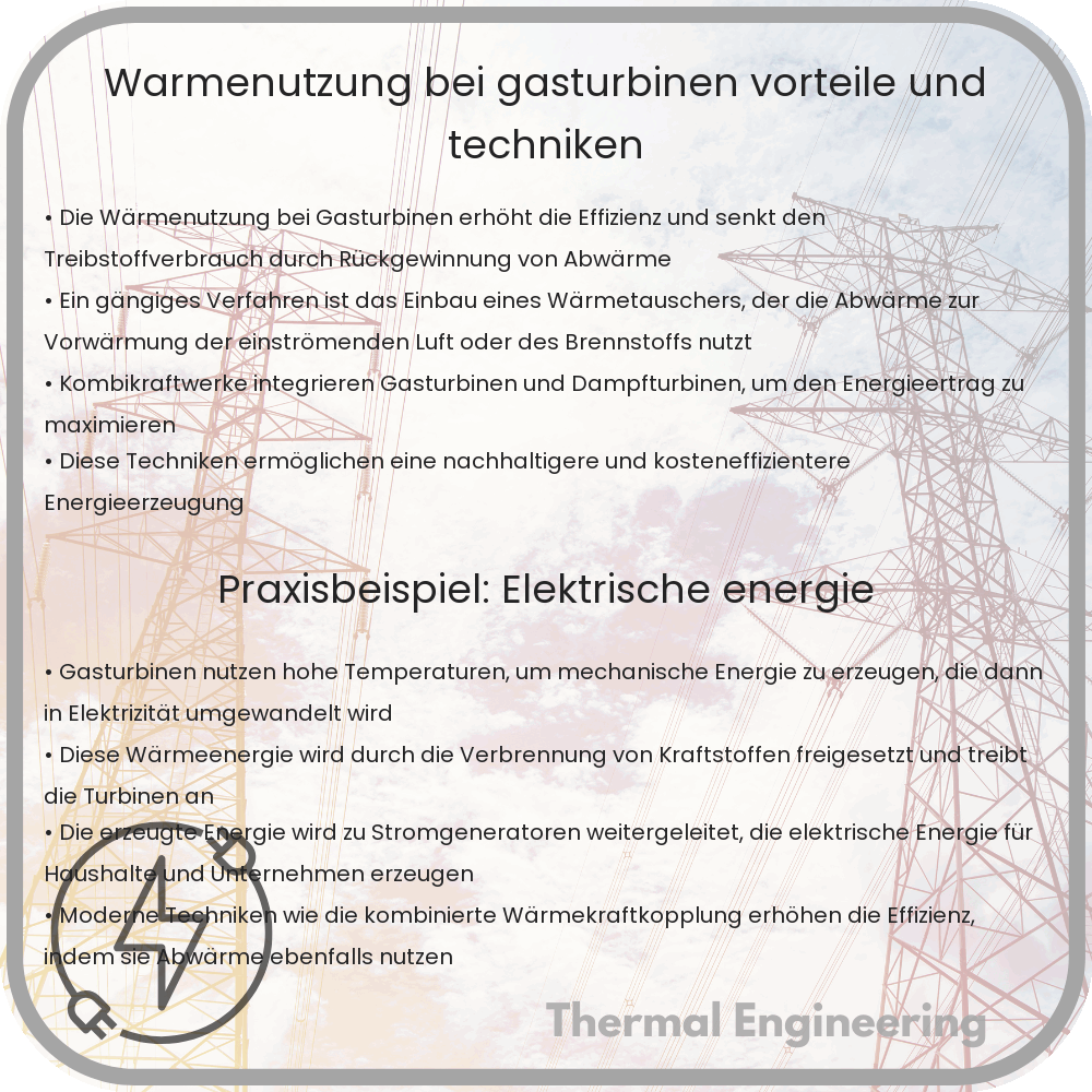 Wärmenutzung bei Gasturbinen | Vorteile und Techniken