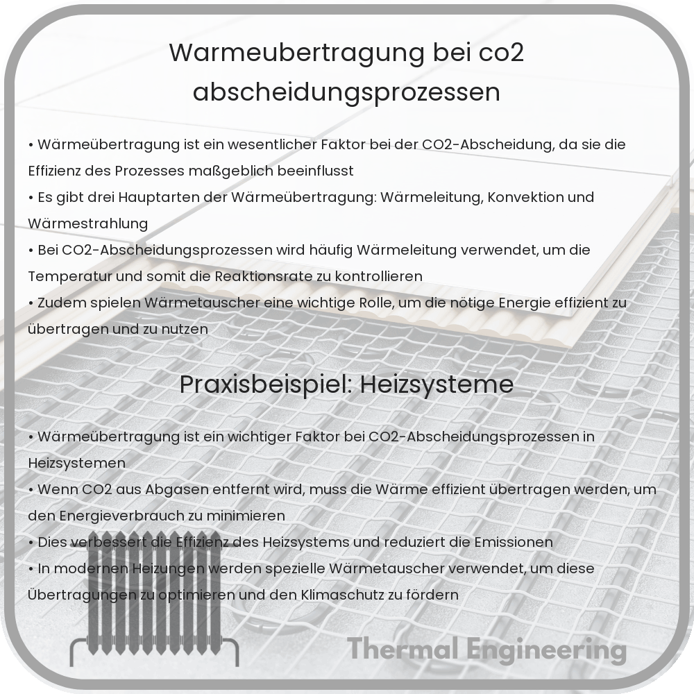 Wärmeübertragung bei CO2-Abscheidungsprozessen