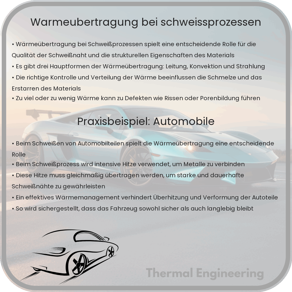 Wärmeübertragung bei Schweißprozessen