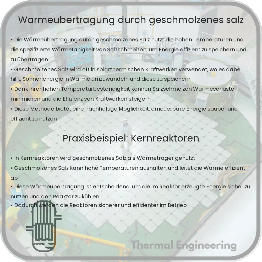 Wärmeübertragung durch geschmolzenes Salz