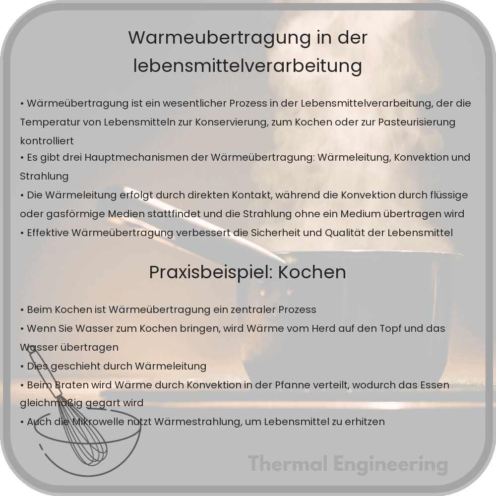 Wärmeübertragung in der Lebensmittelverarbeitung
