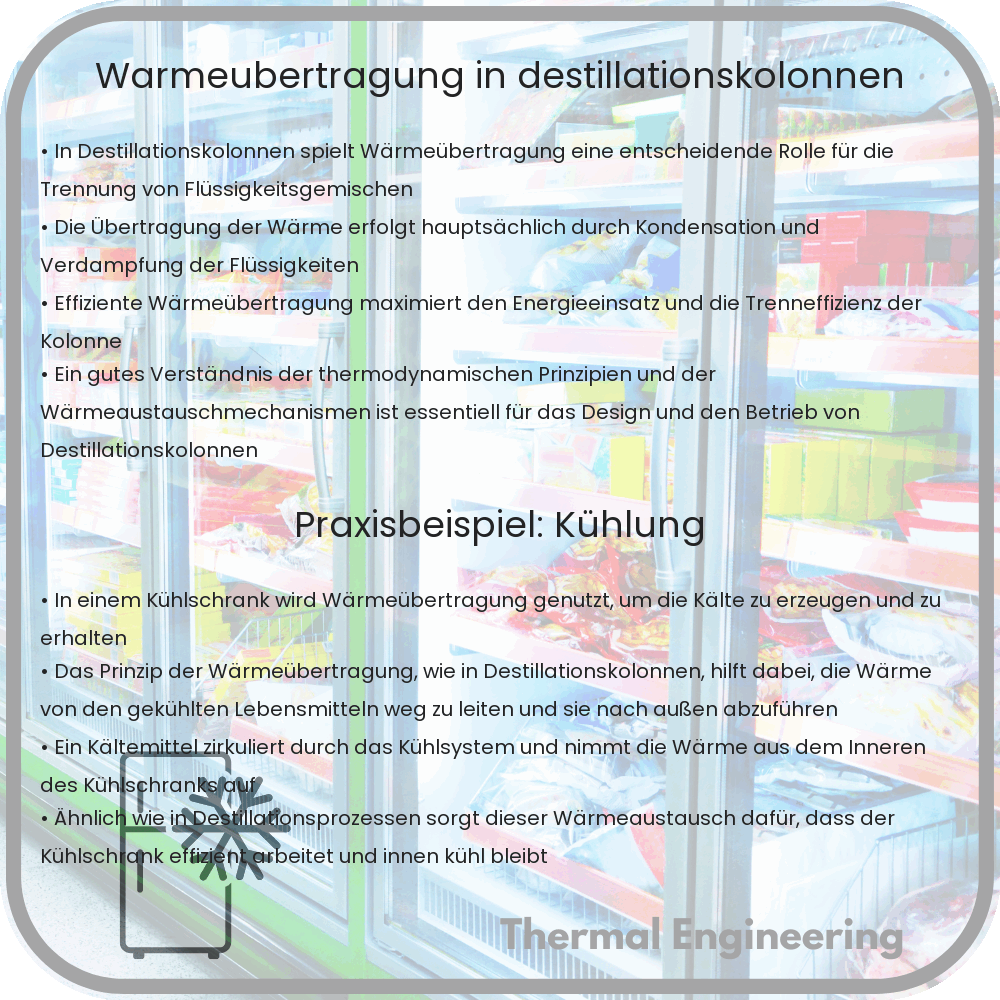 Wärmeübertragung in Destillationskolonnen