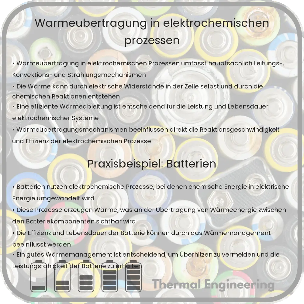 Wärmeübertragung in elektrochemischen Prozessen