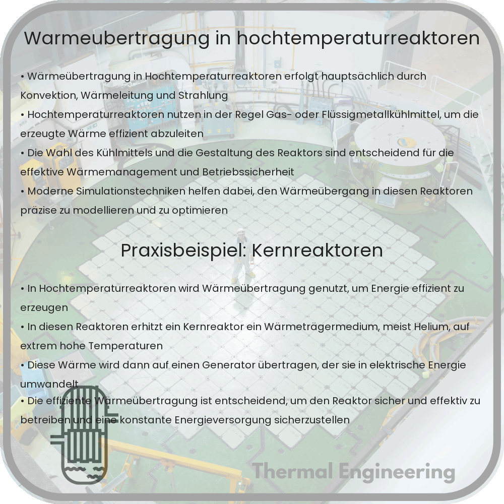 Wärmeübertragung in Hochtemperaturreaktoren