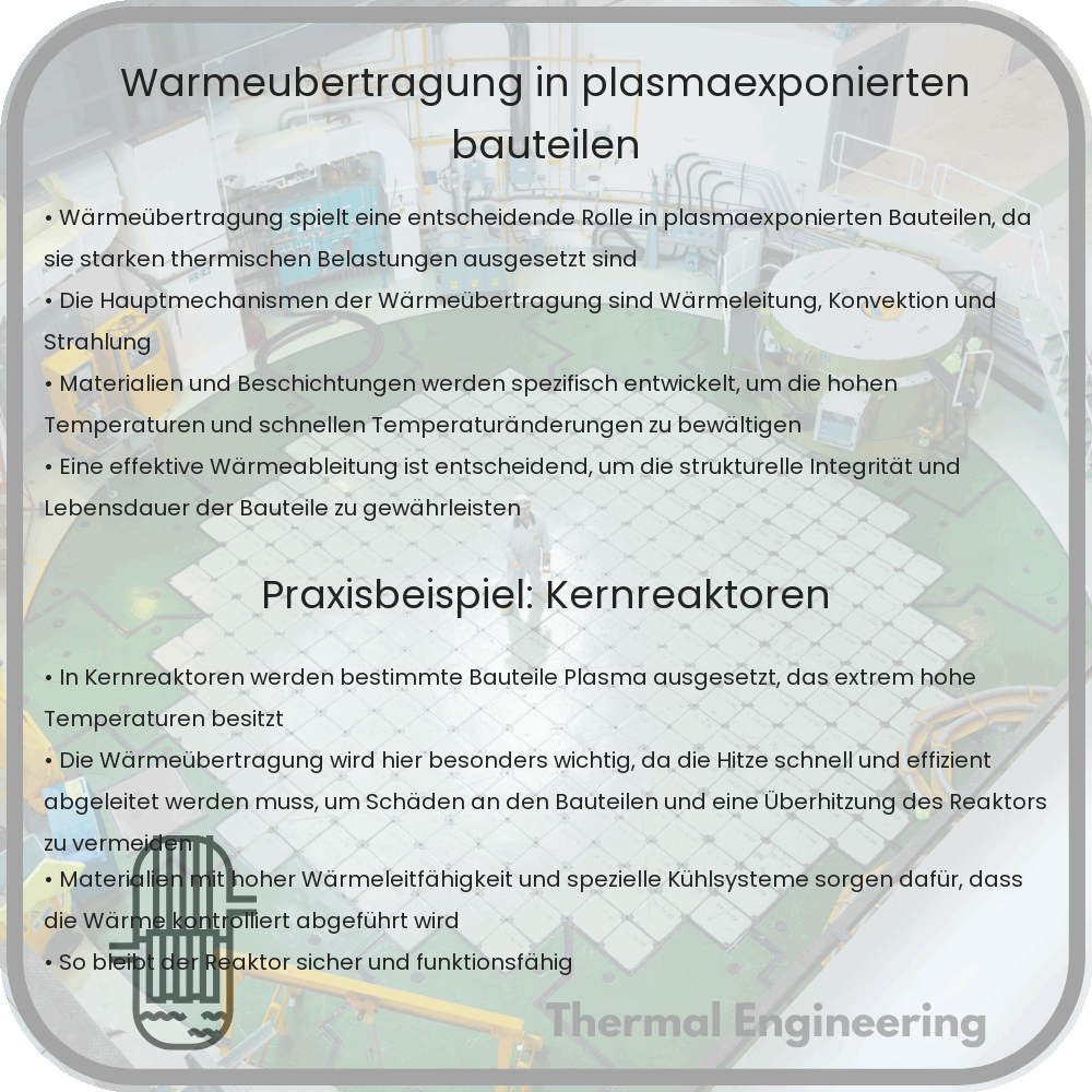 Wärmeübertragung in plasmaexponierten Bauteilen