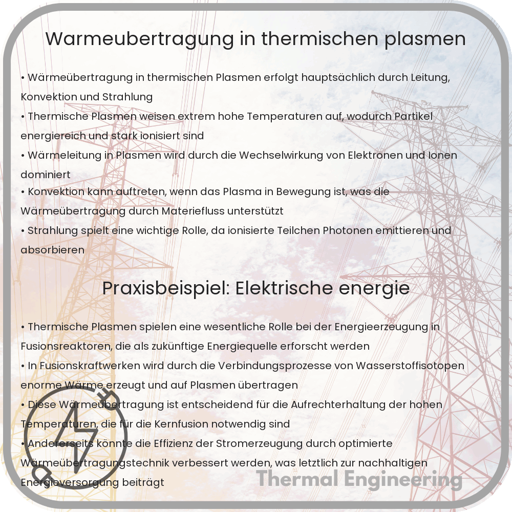 Wärmeübertragung in thermischen Plasmen