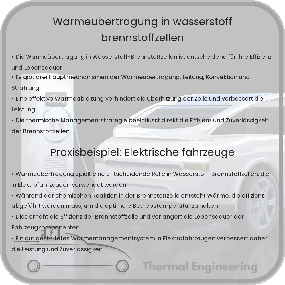 Wärmeübertragung in Wasserstoff-Brennstoffzellen