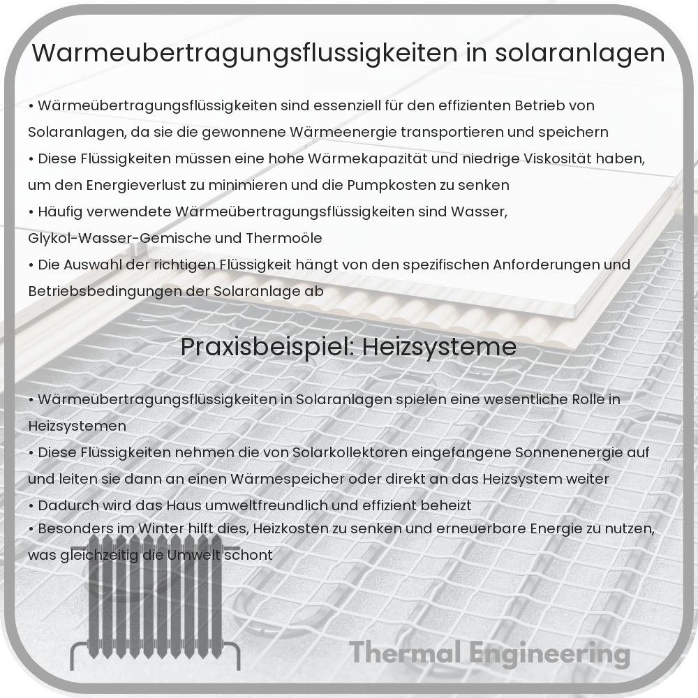 Wärmeübertragungsflüssigkeiten in Solaranlagen