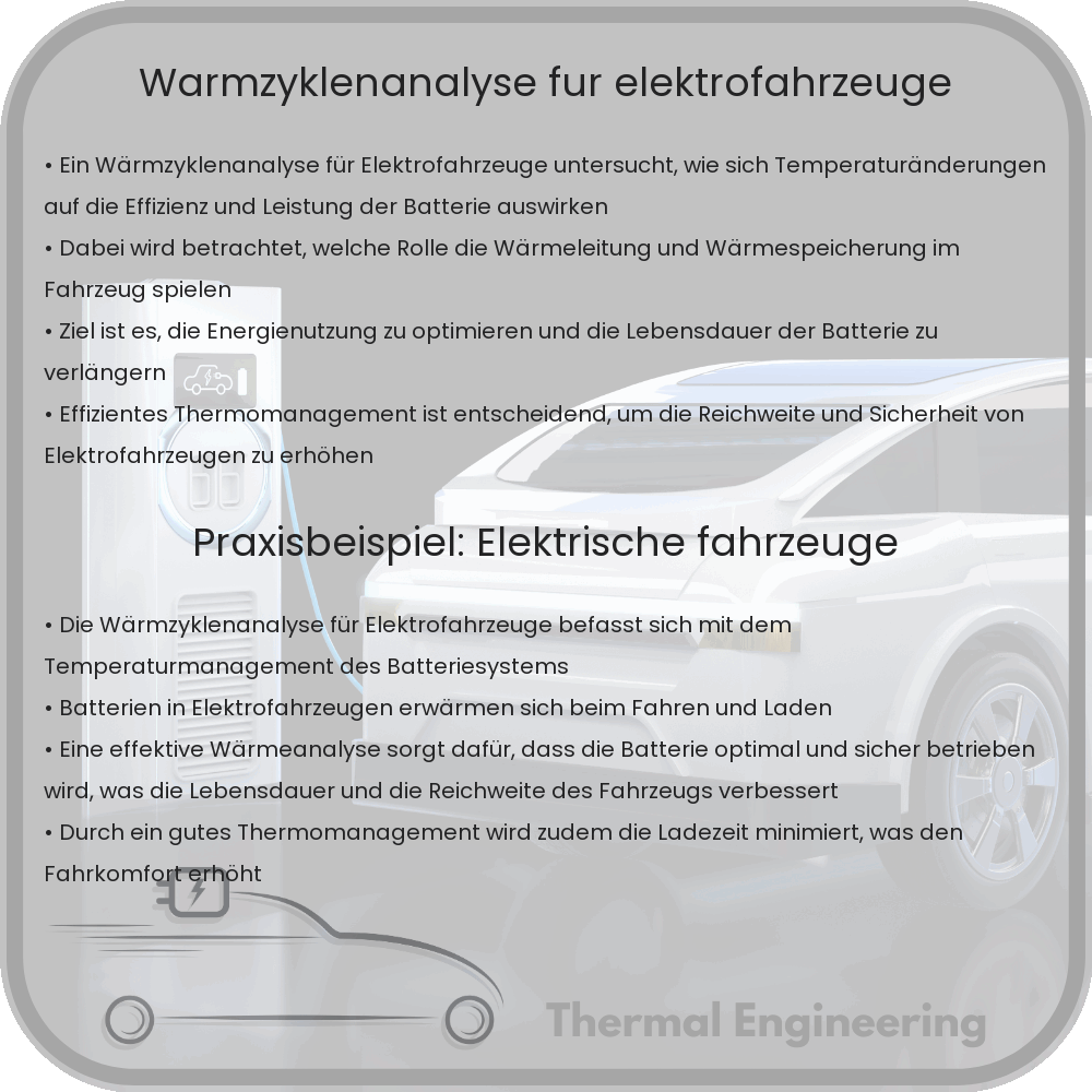 Wärmzyklenanalyse für Elektrofahrzeuge