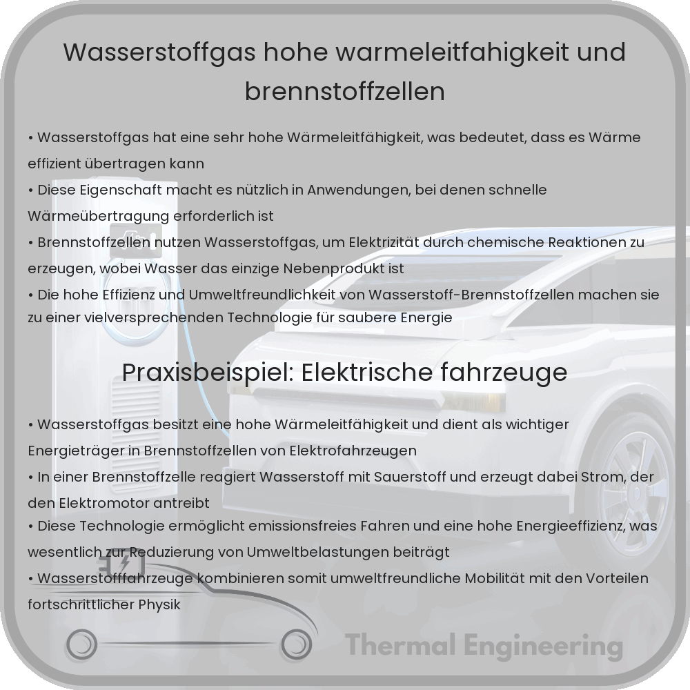 Wasserstoffgas: Hohe Wärmeleitfähigkeit und Brennstoffzellen
