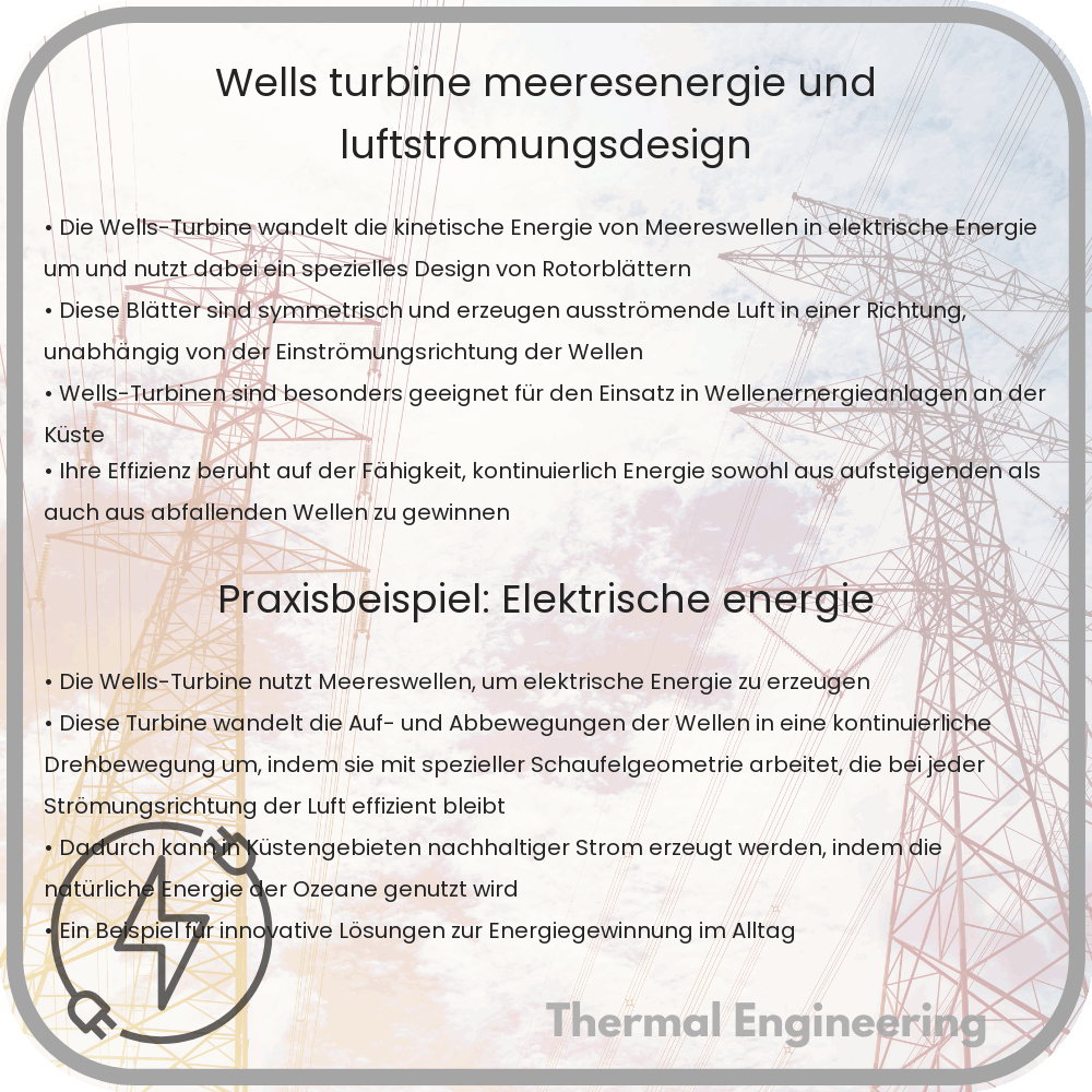 Wells-Turbine: Meeresenergie und Luftströmungsdesign