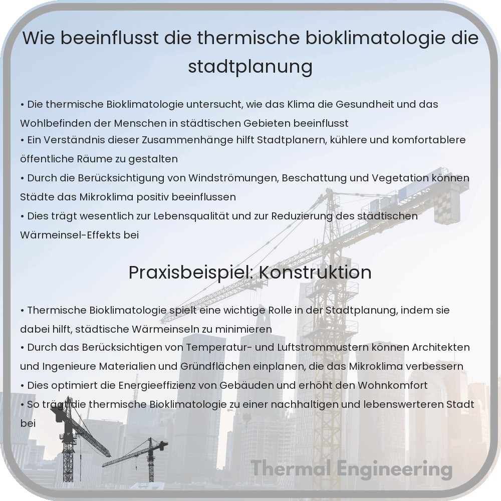 Wie beeinflusst die thermische Bioklimatologie die Stadtplanung?
