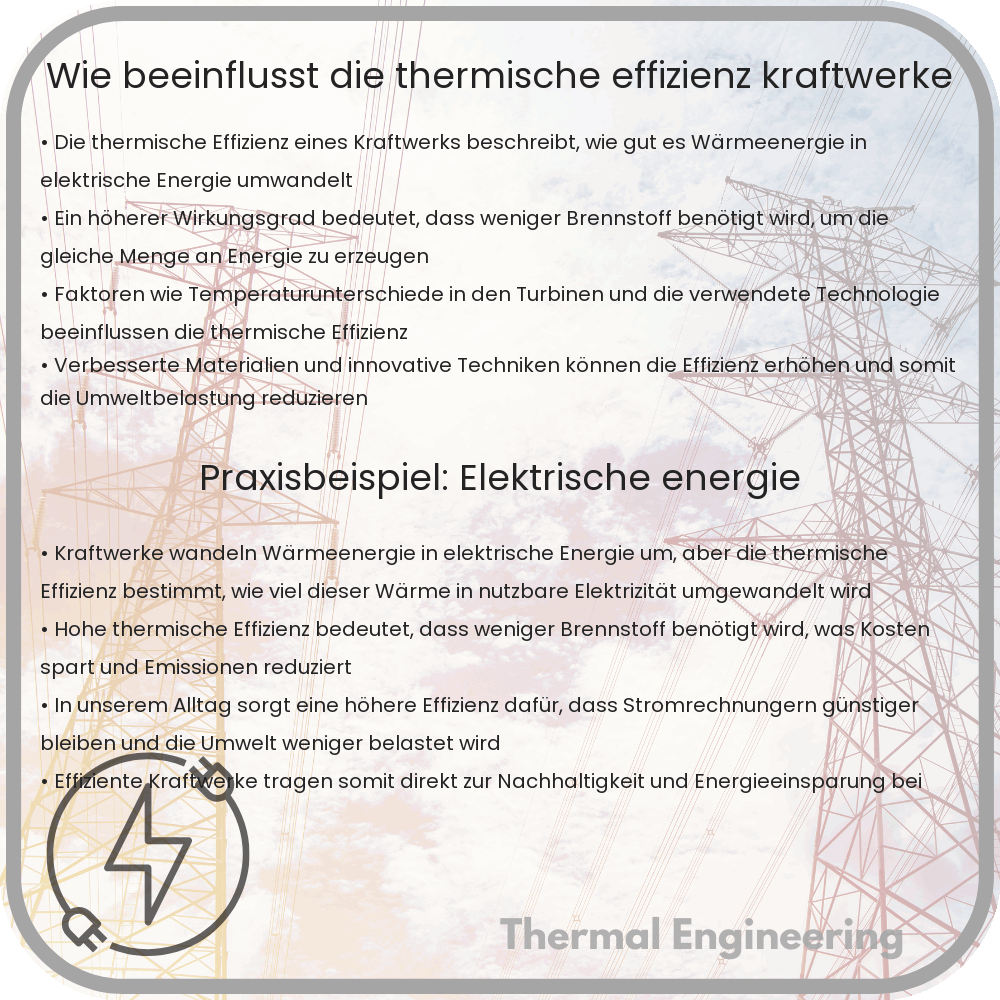 Wie beeinflusst die thermische Effizienz Kraftwerke?
