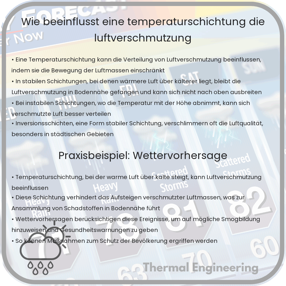 Wie beeinflusst eine Temperaturschichtung die Luftverschmutzung?