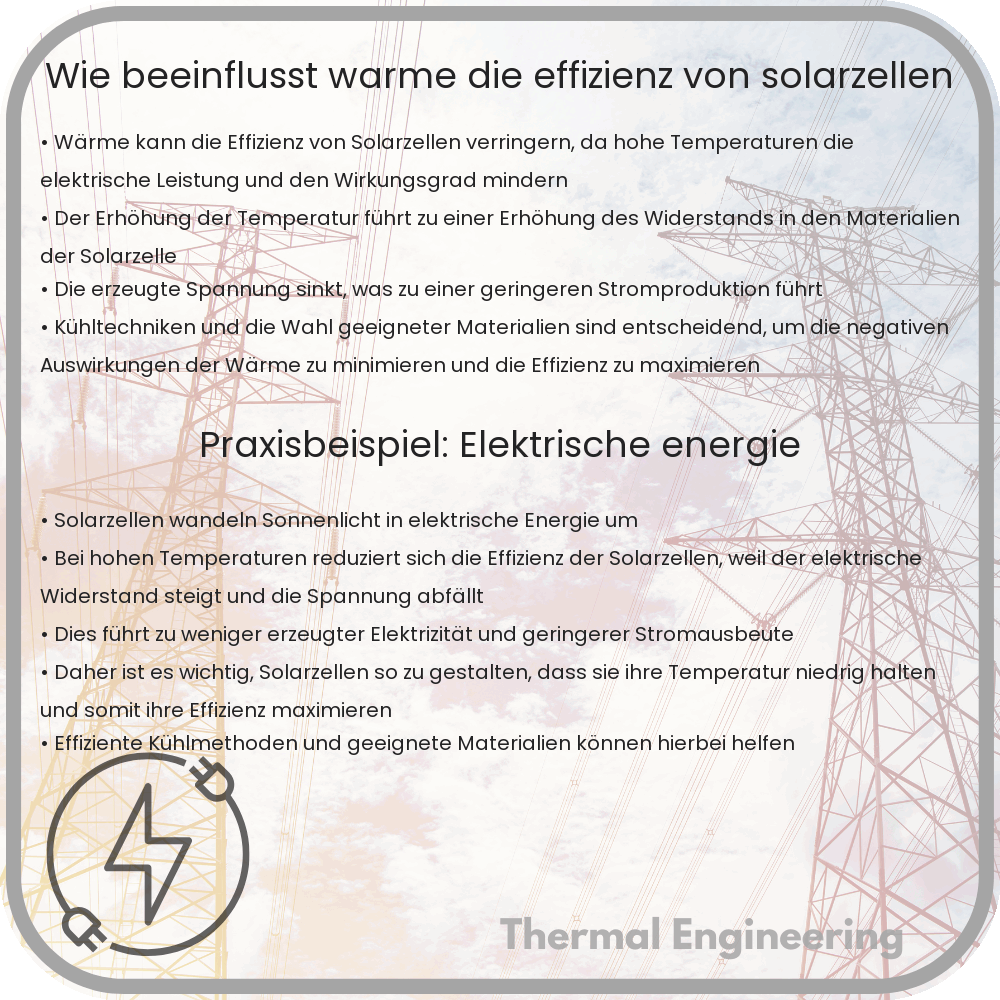 Wie beeinflusst Wärme die Effizienz von Solarzellen?