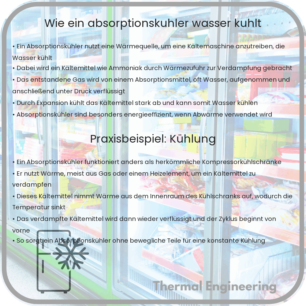 Wie ein Absorptionskühler Wasser kühlt