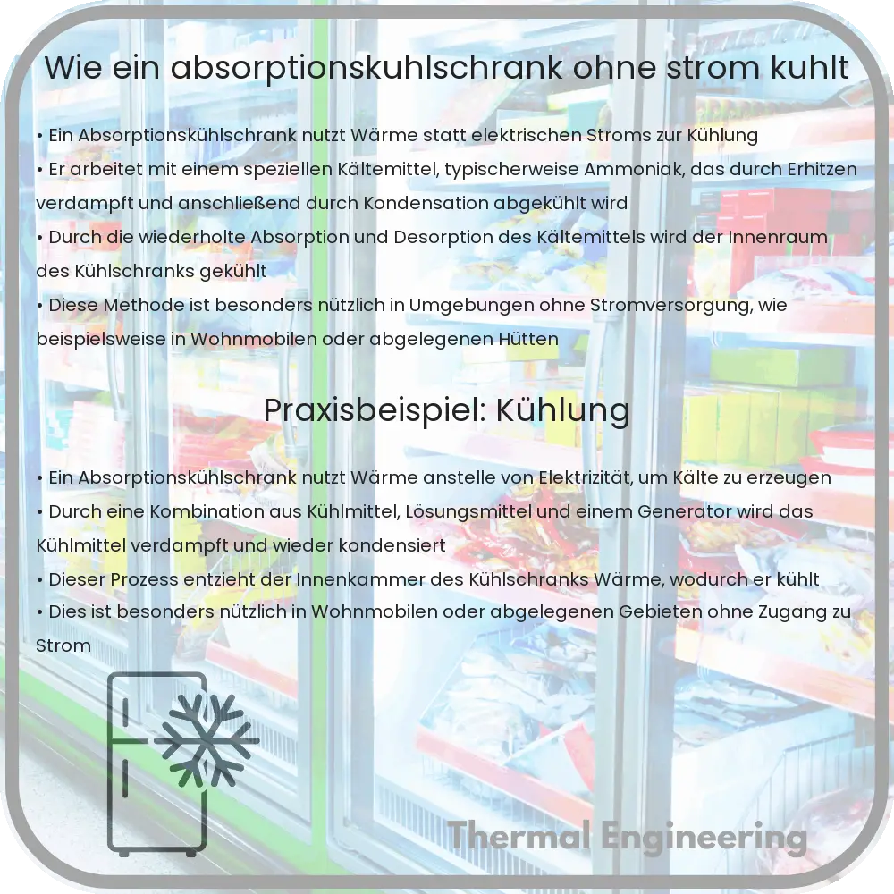 Wie ein Absorptionskühlschrank ohne Strom kühlt