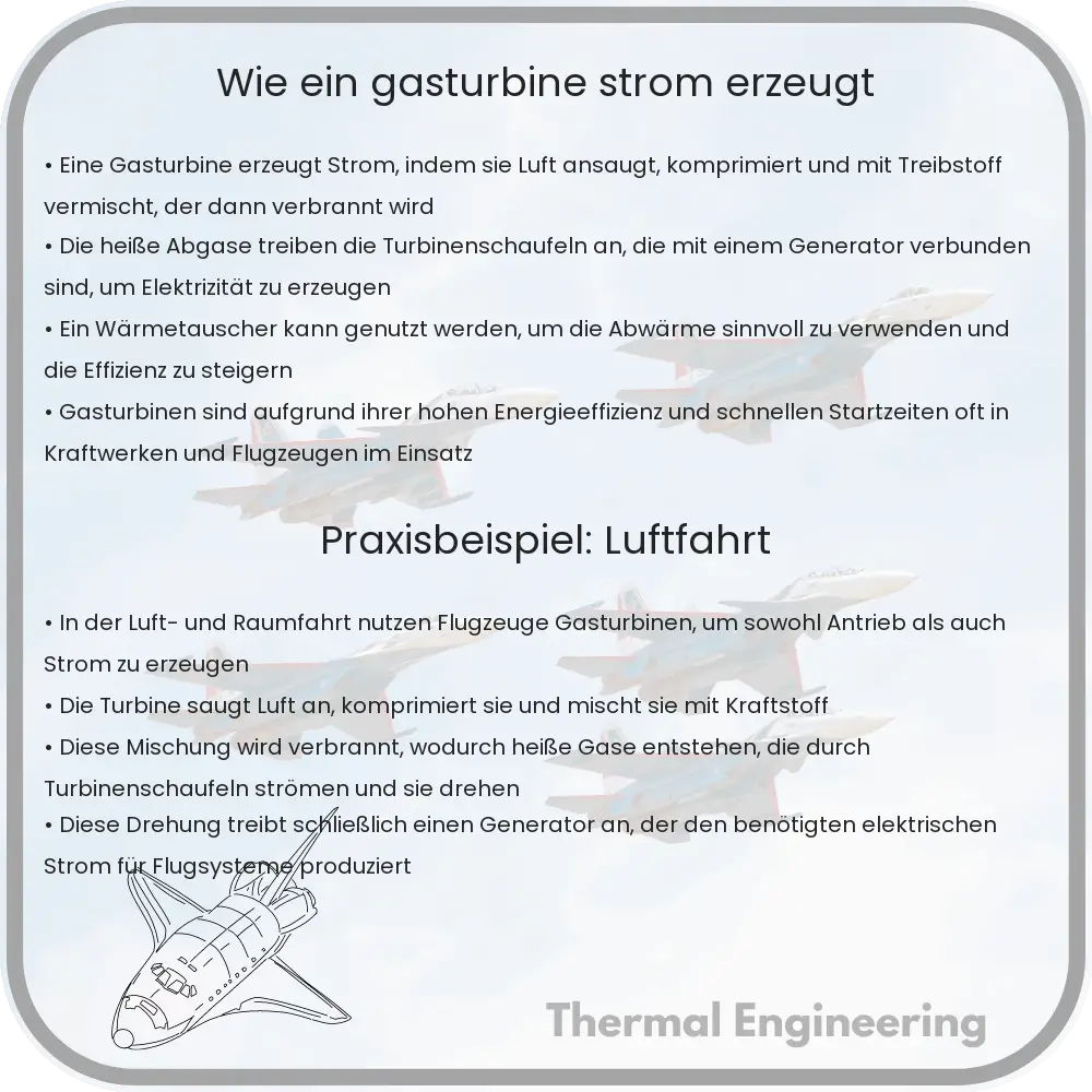 Wie ein Gasturbine Strom erzeugt