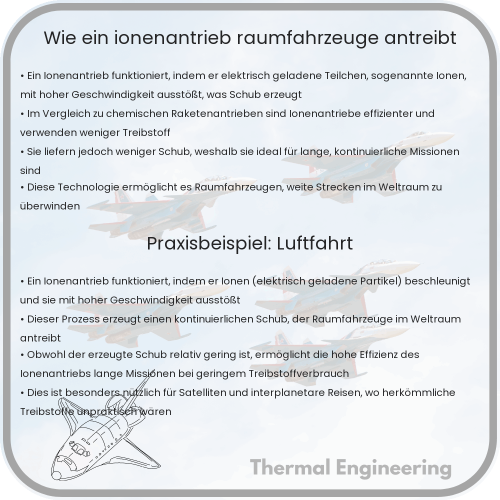 Wie ein Ionenantrieb Raumfahrzeuge antreibt