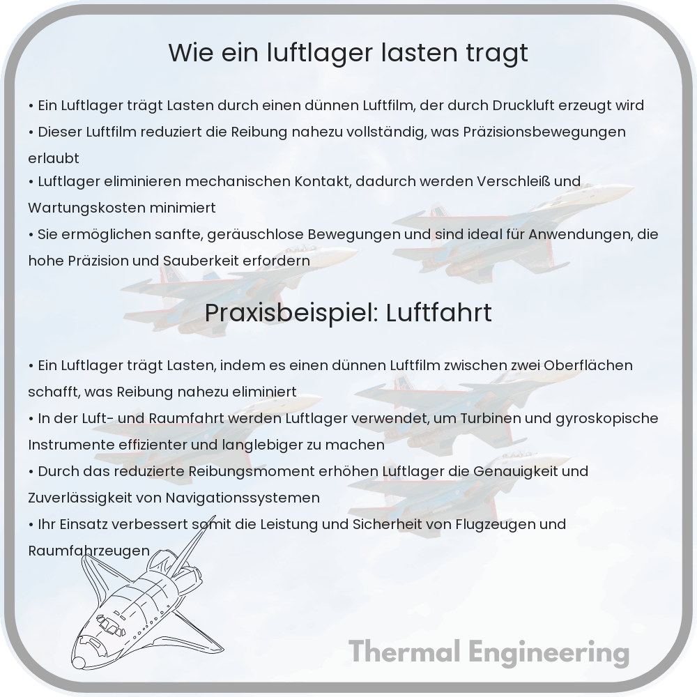 Wie ein Luftlager Lasten trägt