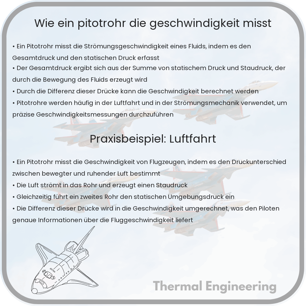 Wie ein Pitotrohr die Geschwindigkeit misst
