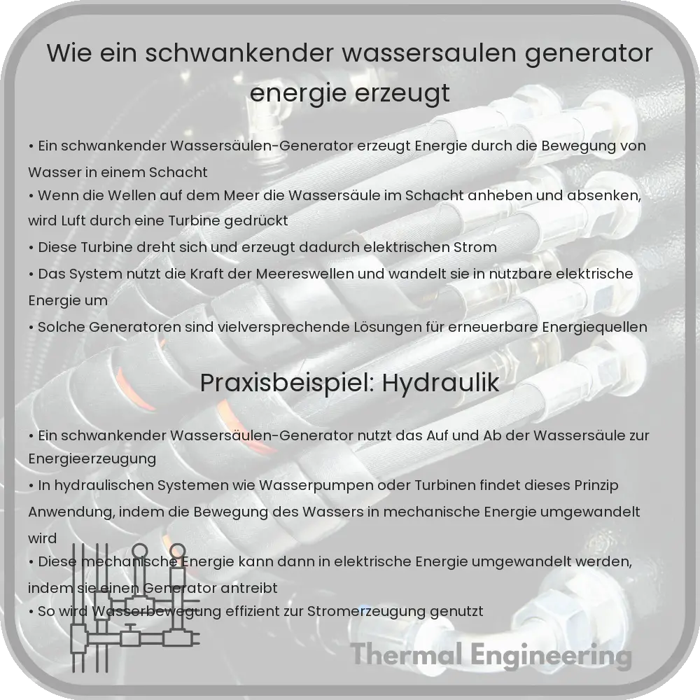 Wie ein schwankender Wassersäulen-Generator Energie erzeugt