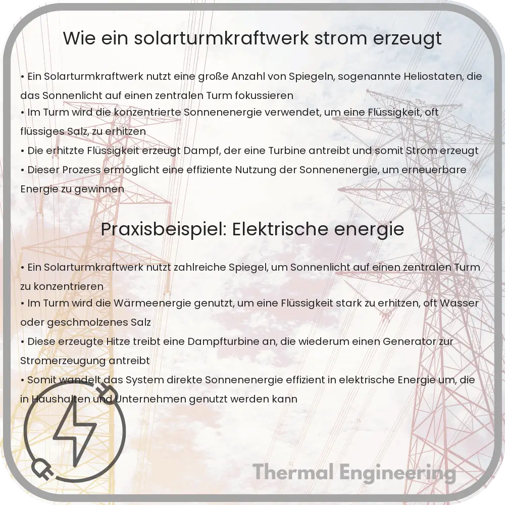 Wie ein Solarturmkraftwerk Strom erzeugt