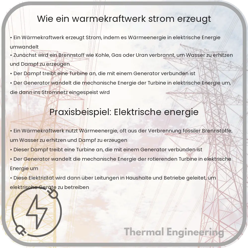Wie ein Wärmekraftwerk Strom erzeugt