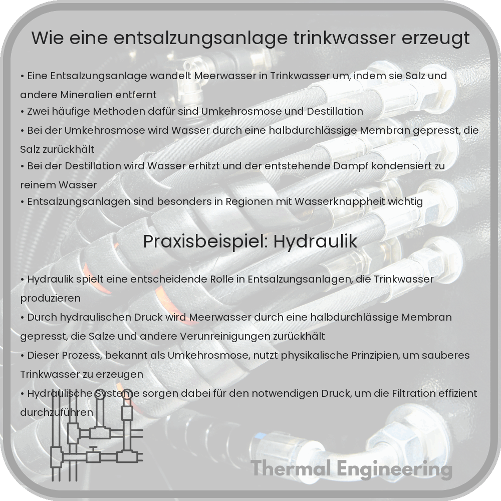 Wie eine Entsalzungsanlage Trinkwasser erzeugt