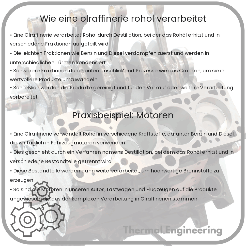 Wie eine Ölraffinerie Rohöl verarbeitet
